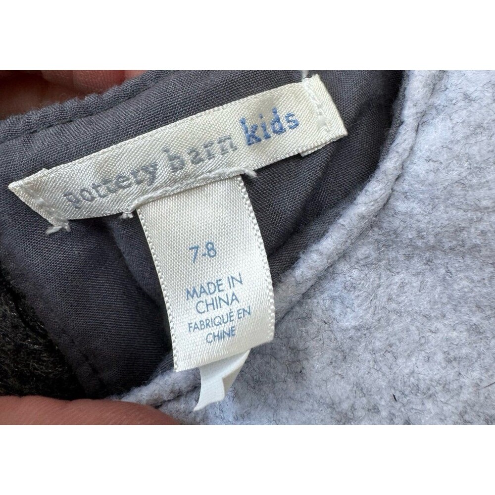 Pottery Barn Kids 2 Piece Gray Shark 3D Halloween Costume Size 7-8 - Picture 5 of 10